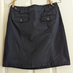 Ann Taylor stretch navy blue skirt womens 4